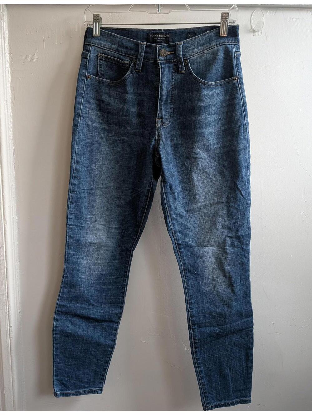 Lucky Brand Bridgette Jeans Womens 6 Blue High Rise Ankle Skinny Stretch Denim